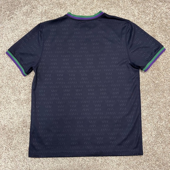 Wimbledon Performance Tee Men Size Medium Wicking Navy Blue‎ Tennis - Picture 7 of 7